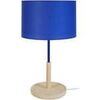Lampes de bureau Tosel Lampe de chevet droit bois naturel et bleu Beige Unique. . Maison & D&eacute;co > Lampes de bureau.