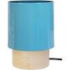 Lampes de bureau Tosel Lampe de chevet cylindrique bois naturel et bleu Beige Unique. . Maison & D&eacute;co > Lampes de bureau.