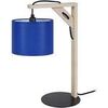 Lampes de bureau Tosel Lampe de chevet carr&eacute; bois naturel et bleu Beige Unique. . Maison & D&eacute;co > Lampes de bureau.