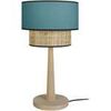 Lampes de bureau Tosel Lampe a poser droit bois naturel et bleu Beige Unique. . Maison & D&eacute;co > Lampes de bureau.
