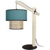Lampes de bureau Tosel Lampe a poser articul&eacute; bois naturel et bleu Beige Unique. . Maison & D&eacute;co > Lampes de bureau.
