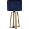 Lampes de bureau Tosel Lampe de chevet colonne bois naturel et bleu Beige Unique. . Maison & D&eacute;co > Lampes de bureau.