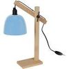 Lampes de bureau Tosel Lampe de bureau articul&eacute; bois naturel et bleu Beige Unique. . Maison & D&eacute;co > Lampes de bureau.