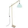 Lampadaires Tosel lampadaire liseuse articul&eacute; bois naturel et bleu Beige Unique. . Maison & D&eacute;co > Lampadaires.