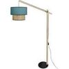 Lampadaires Tosel Lampadaire droit bois naturel et bleu Beige Unique. . Maison & D&eacute;co > Lampadaires.
