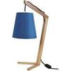 Lampes de bureau Tosel Lampe de chevet arqu&eacute; bois naturel et bleu Beige Unique. . Maison & D&eacute;co > Lampes de bureau.