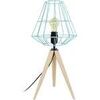 Lampes de bureau Tosel Lampe a poser tr&eacute;pied bois naturel et bleu pastel Beige Unique. . Maison & D&eacute;co > Lampes de bureau.