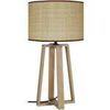 Lampes de bureau Tosel Lampe de chevet colonne bois naturel et creme Beige Unique. . Maison & D&eacute;co > Lampes de bureau.