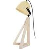 Lampes de bureau Tosel Lampe de bureau d&ocirc;me bois naturel et cr&egrave;me Beige Unique. . Maison & D&eacute;co > Lampes de bureau.