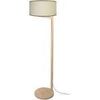 Lampadaires Tosel Lampadaire r&eacute;glable bois naturel et cr&egrave;me Beige Unique. . Maison & D&eacute;co > Lampadaires.