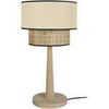 Lampes de bureau Tosel Lampe de chevet droit bois naturel et cr&egrave;me Beige Unique. . Maison & D&eacute;co > Lampes de bureau.