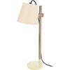 Lampes de bureau Tosel Lampe de bureau articul&eacute; bois naturel et cr&egrave;me Beige Unique. . Maison & D&eacute;co > Lampes de bureau.