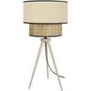 Lampes de bureau Tosel Lampe a poser tr&eacute;pied bois naturel et cr&egrave;me Beige Unique. . Maison & D&eacute;co > Lampes de bureau.