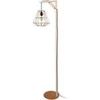 Lampadaires Tosel Lampadaire arqu&eacute; bois naturel et cuivre Beige Unique. . Maison & D&eacute;co > Lampadaires.