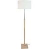 Lampadaires Tosel Lampadaire droit bois naturel et &eacute;cru Beige Unique. . Maison & D&eacute;co > Lampadaires.