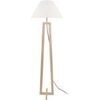 Lampadaires Tosel Lampadaire colonne bois naturel et &eacute;cru Beige Unique. . Maison & D&eacute;co > Lampadaires.