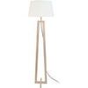 Lampadaires Tosel Lampadaire colonne bois naturel et &eacute;cru Beige Unique. . Maison & D&eacute;co > Lampadaires.