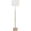 Lampadaires Tosel Lampadaire droit bois naturel et &eacute;cru Beige Unique. . Maison & D&eacute;co > Lampadaires.
