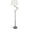 Lampadaires Tosel Lampadaire articul&eacute; bois naturel et &eacute;cru Beige Unique. . Maison & D&eacute;co > Lampadaires.