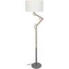 Lampadaires Tosel Lampadaire articul&eacute; bois naturel et &eacute;cru Beige Unique. . Maison & D&eacute;co > Lampadaires.