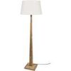 Lampadaires Tosel Lampadaire droit bois naturel et &eacute;cru Beige Unique. . Maison & D&eacute;co > Lampadaires.