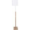 Lampadaires Tosel Lampadaire droit bois naturel et &eacute;cru Beige Unique. . Maison & D&eacute;co > Lampadaires.