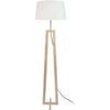 Lampadaires Tosel Lampadaire colonne bois naturel et &eacute;cru Beige Unique. . Maison & D&eacute;co > Lampadaires.