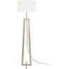 Lampadaires Tosel Lampadaire colonne bois naturel et &eacute;cru Beige Unique. . Maison & D&eacute;co > Lampadaires.
