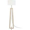 Lampadaires Tosel Lampadaire colonne bois naturel et &eacute;cru Beige Unique. . Maison & D&eacute;co > Lampadaires. Grenoble