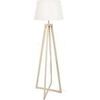 Lampadaires Tosel Lampadaire colonne bois naturel et &eacute;cru Beige Unique. . Maison & D&eacute;co > Lampadaires.