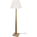 Lampadaires Tosel Lampadaire droit bois naturel et &eacute;cru Beige Unique. . Maison & D&eacute;co > Lampadaires.