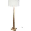 Lampadaires Tosel Lampadaire droit bois naturel et &eacute;cru Beige Unique. . Maison & D&eacute;co > Lampadaires.