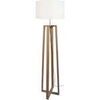 Lampadaires Tosel Lampadaire colonne bois naturel et &eacute;cru Beige Unique. . Maison & D&eacute;co > Lampadaires.