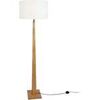 Lampadaires Tosel Lampadaire droit bois naturel et &eacute;cru Beige Unique. . Maison & D&eacute;co > Lampadaires.