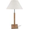 Lampes de bureau Tosel Lampe a poser droit bois naturel et &eacute;cru Beige Unique. . Maison & D&eacute;co > Lampes de bureau.