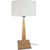 Lampes de bureau Tosel Lampe a poser droit bois naturel et &eacute;cru Beige Unique. . Maison & D&eacute;co > Lampes de bureau.