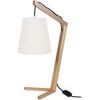 Lampes de bureau Tosel Lampe de chevet arqu&eacute; bois naturel et &eacute;cru Beige Unique. . Maison & D&eacute;co > Lampes de bureau.