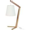 Lampes de bureau Tosel Lampe de chevet arqu&eacute; bois naturel et &eacute;cru Beige Unique. . Maison & D&eacute;co > Lampes de bureau.