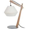Lampes de bureau Tosel Lampe de chevet arqu&eacute; bois naturel et &eacute;cru Beige Unique. . Maison & D&eacute;co > Lampes de bureau.