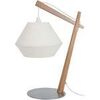 Lampes de bureau Tosel Lampe de chevet arqu&eacute; bois naturel et &eacute;cru Beige Unique. . Maison & D&eacute;co > Lampes de bureau.