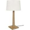 Lampes de bureau Tosel Lampe a poser droit bois naturel et &eacute;cru Beige Unique. . Maison & D&eacute;co > Lampes de bureau.