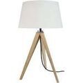 Luminaire sur Grenoble : Lampes de bureau Tosel Lampe de chevet tr&eacute;pied bois naturel et &eacute;cru Beige Unique. . Maison & D&eacute;co > Lampes de bureau.