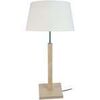 Lampes de bureau Tosel Lampe a poser colonne bois naturel et &eacute;cru Beige Unique. . Maison & D&eacute;co > Lampes de bureau.