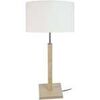 Lampes de bureau Tosel Lampe a poser colonne bois naturel et &eacute;cru Beige Unique. . Maison & D&eacute;co > Lampes de bureau.