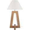 Lampes de bureau Tosel Lampe a poser colonne bois naturel et &eacute;cru Beige Unique. . Maison & D&eacute;co > Lampes de bureau.