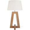 Lampes de bureau Tosel Lampe a poser colonne bois naturel et &eacute;cru Beige Unique. . Maison & D&eacute;co > Lampes de bureau.