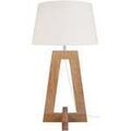 Luminaire sur Grenoble : Lampes de bureau Tosel Lampe a poser colonne bois naturel et &eacute;cru Beige Unique. . Maison & D&eacute;co > Lampes de bureau.