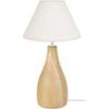 Lampes de bureau Tosel Lampe a poser bouteille bois naturel et &eacute;cru Beige Unique. . Maison & D&eacute;co > Lampes de bureau.