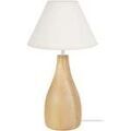 Luminaire sur Grenoble : Lampes de bureau Tosel Lampe a poser bouteille bois naturel et &eacute;cru Beige Unique. . Maison & D&eacute;co > Lampes de bureau.