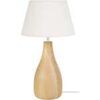 Lampes de bureau Tosel Lampe a poser bouteille bois naturel et &eacute;cru Beige Unique. . Maison & D&eacute;co > Lampes de bureau.